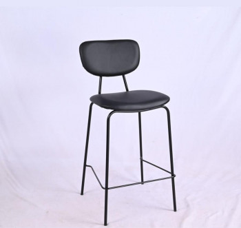 כסא בר דגם לורי דמוי עור שחור